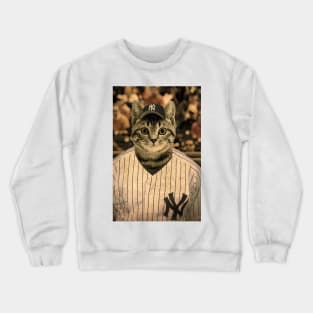 Baseball cat (2) Crewneck Sweatshirt